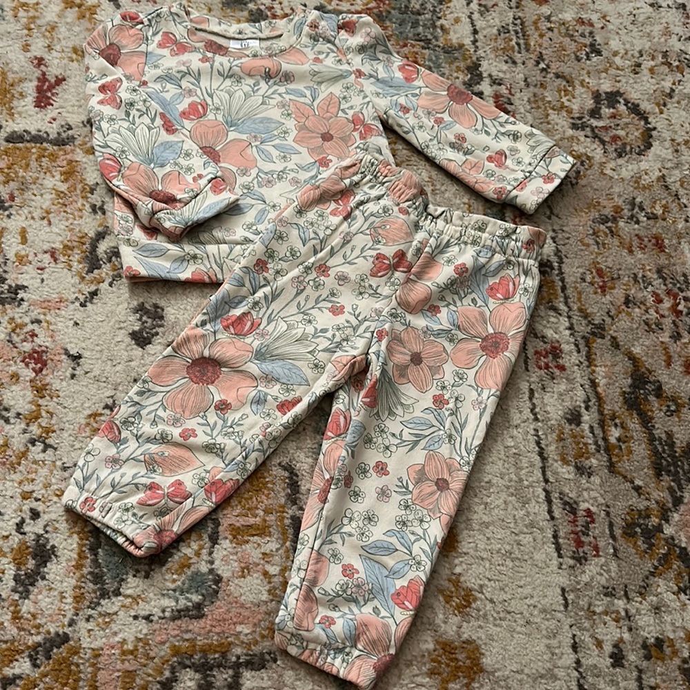 NWOT Baby Gap Floral Set Size 18-24 Months
